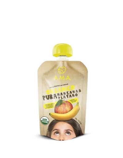 Puré manzana plátano orgánico 90g