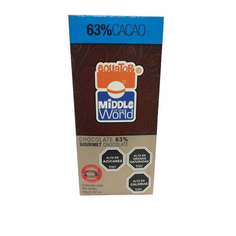 Barra Chocolate Premium 63% cacao 80gr