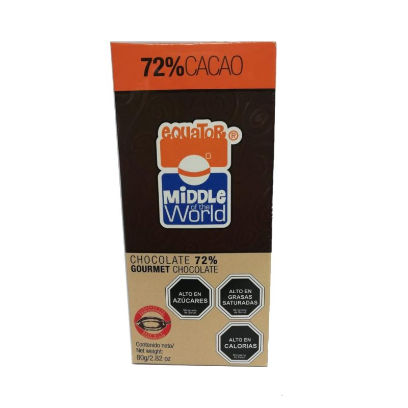 Barra Chocolate Premium 72% cacao 80gr