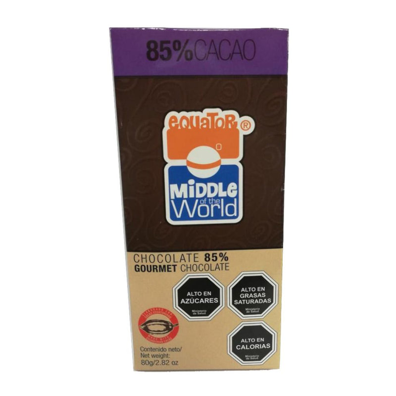 Barra Chocolate Premium 85% cacao 80gr