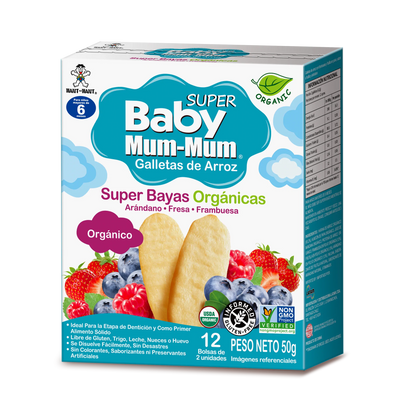 Galletas Baby Mum Mum sabor super berries