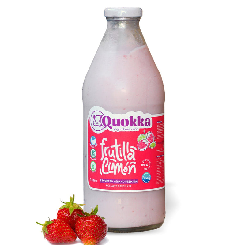Yogurt Vegano de Coco Frutilla Limón 1L (pote)