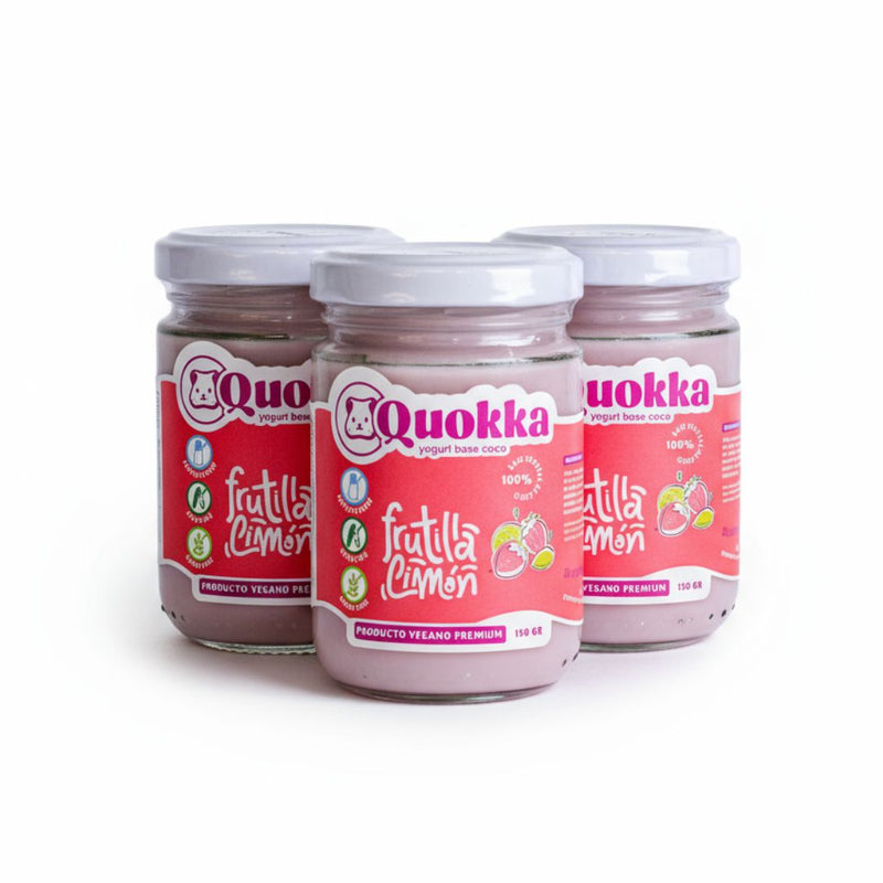 Yogurt Vegano de Coco Pack 3x150gr Frutilla Limón