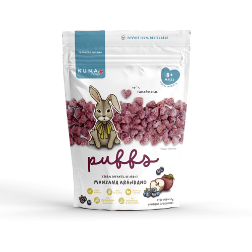 Puff Manzana Arándano Familiar 50g Kuna Foods