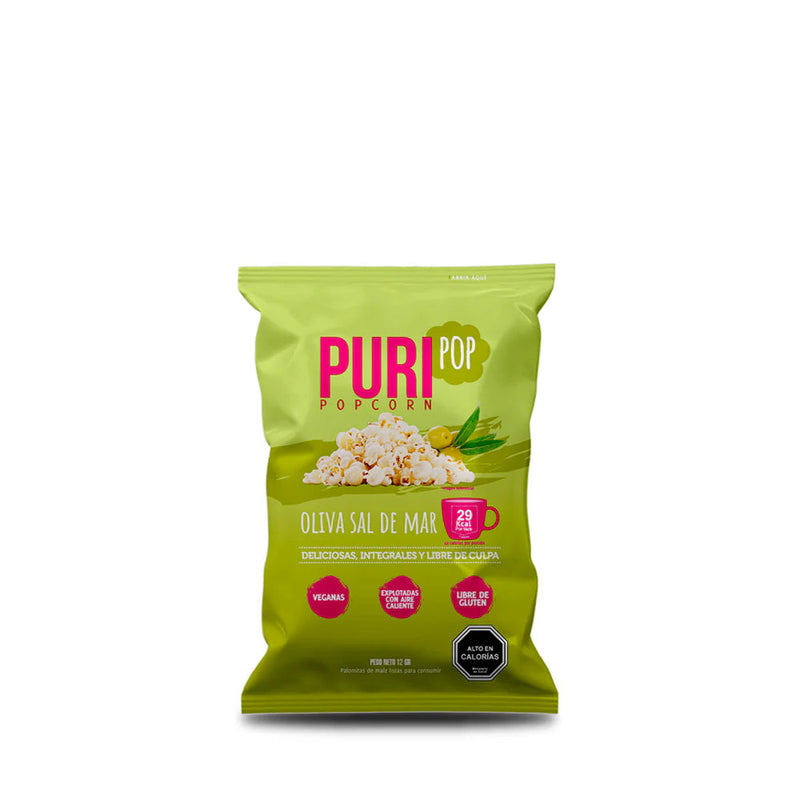 Popcorn Puripop Oliva Sal de Mar 12g