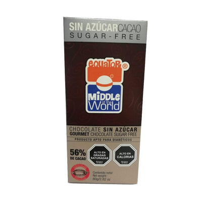 Barra Chocolate Premium Sin Azúcar 80gr