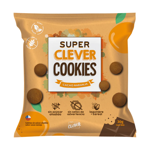 Super Clever Cookies Cacao Naranja