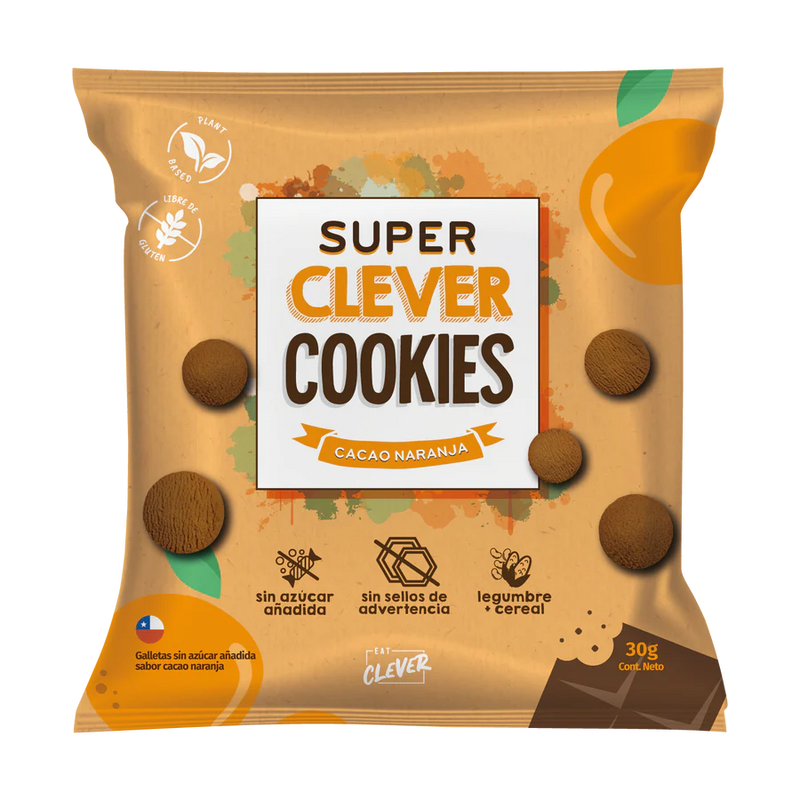 Super Clever Cookies Cacao Naranja