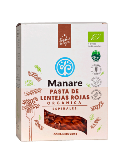 Espirales de Lentejas Rojas orgánicas 250g