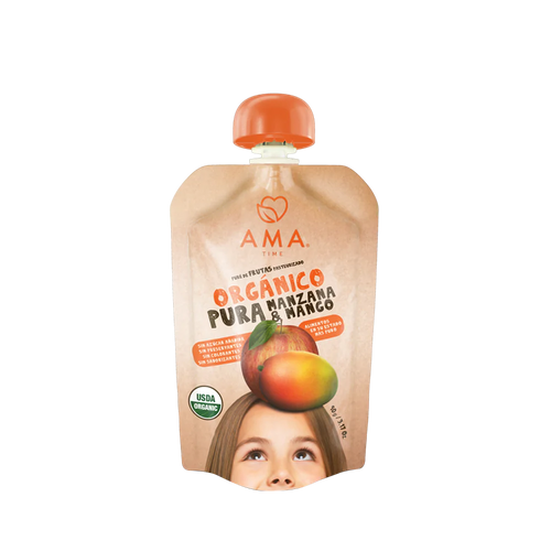 Puré manzana mango orgánico 90g