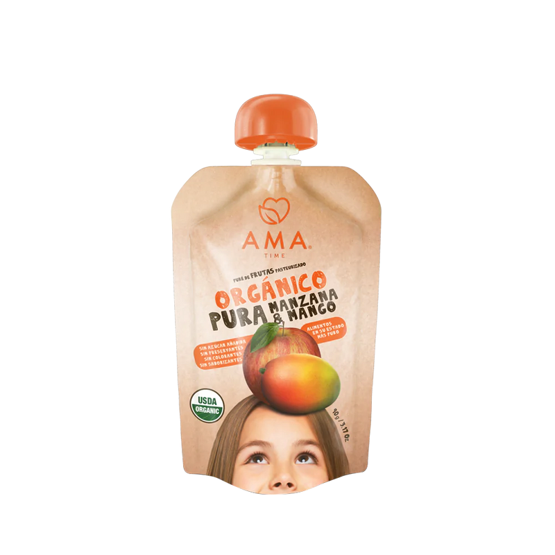 Puré manzana mango orgánico 90g