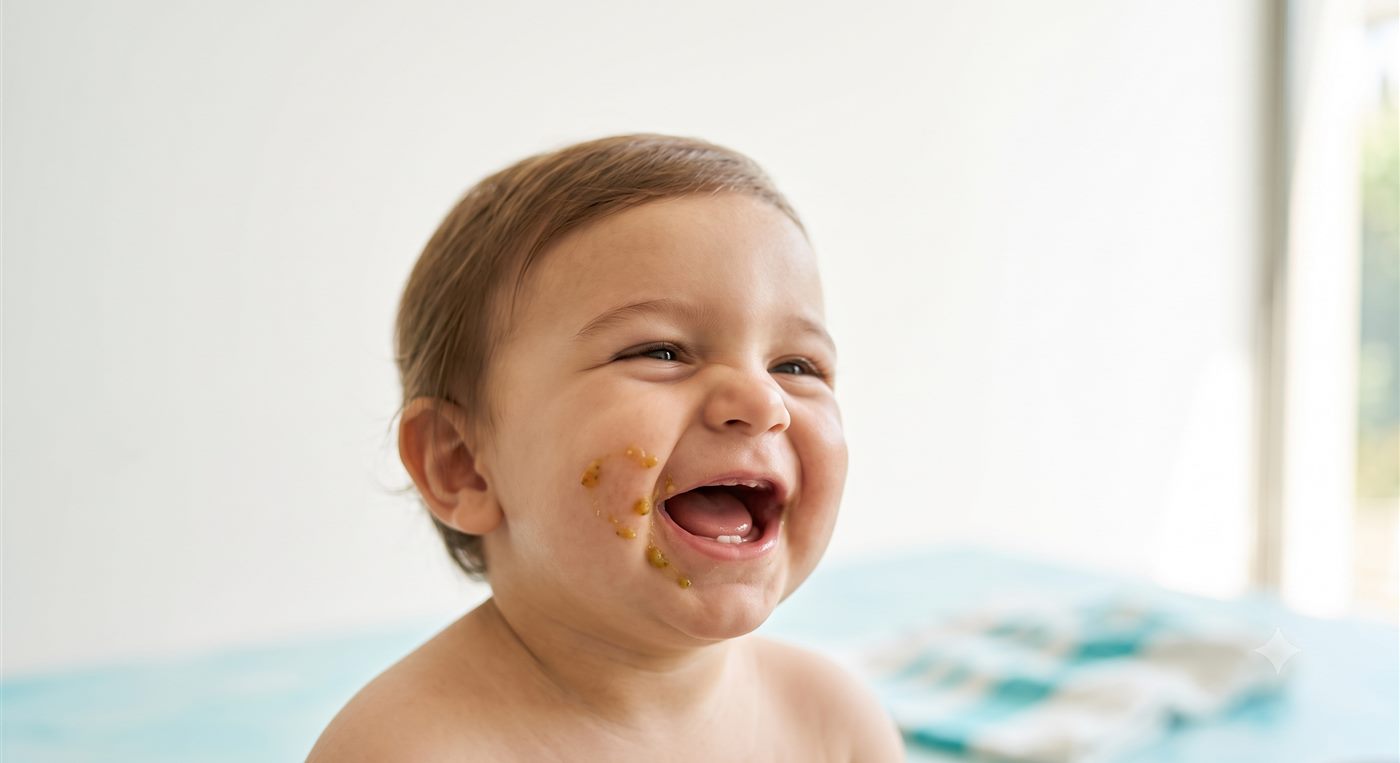 Bebé riendo después de comer, Pack APLV Inicial ZeroTrazas